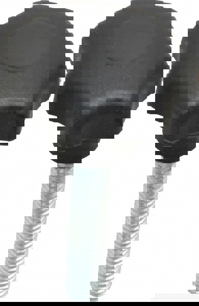 Lobed Knob: 50 mm Head Dia, 7 Points, Thermoplastic Elastomer